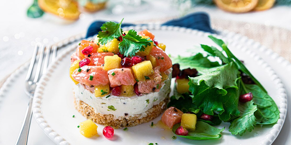 No-bake Norwegian salmon cheesecake