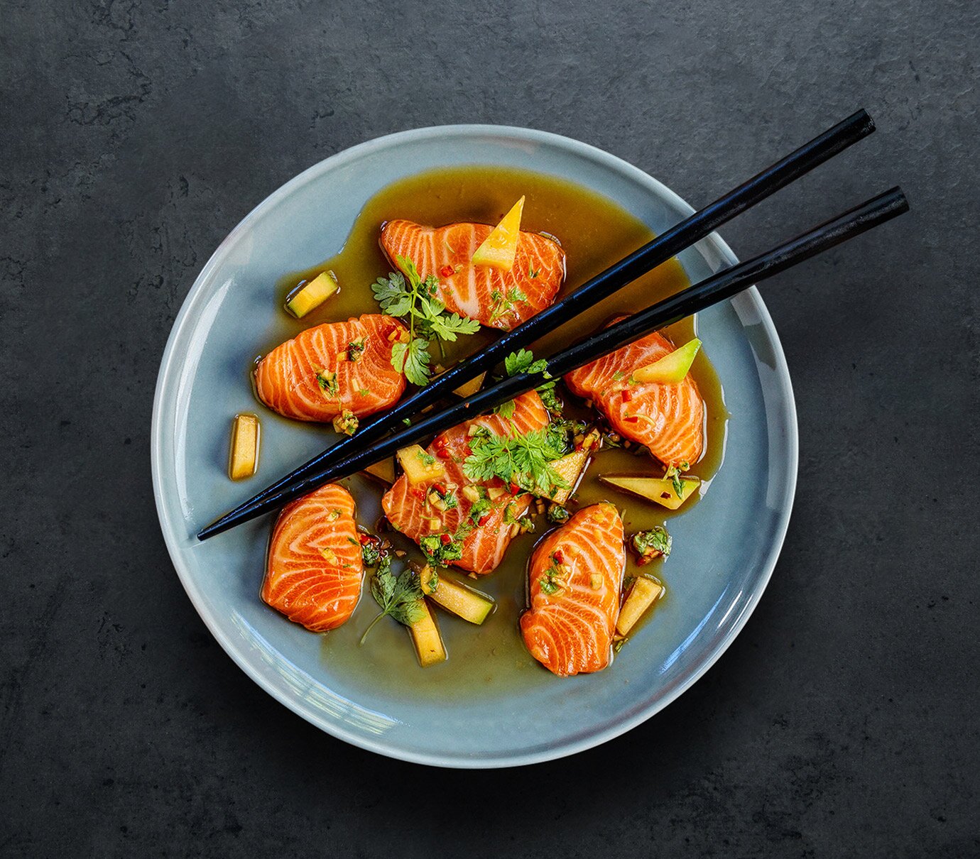 Fjord Trout Sashimi with Ponzu Sauce