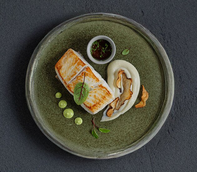 Halibut with Jerusalem Artichoces