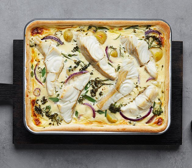 Norwegian saithe tart