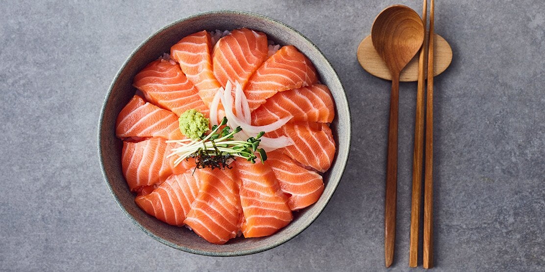 Spicy Soy Sauce Marinated Norwegian Salmon and Rice