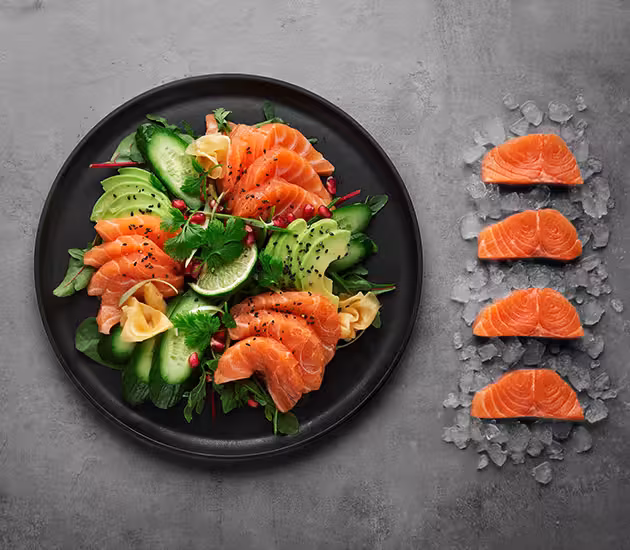 Norwegian Salmon Sashimi salad