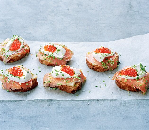 Crostini with Smoked Norwegian Salmon